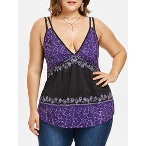 🎀Plunging Neck Tank Top - Purple Iris 🎀